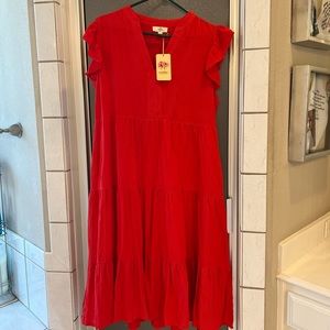 Entro dress red size large with tag